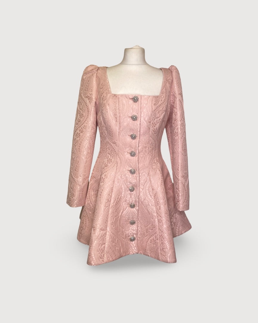 Love Shack Fancy L/S Dress Pink 10