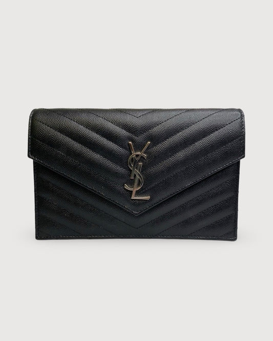 Black Saint Laurent Wallet on Chain Bag