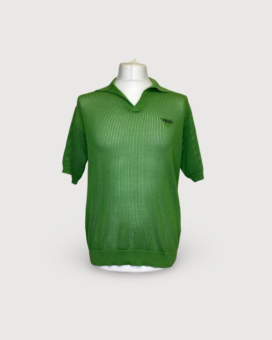 Prada Knit Polo Green M