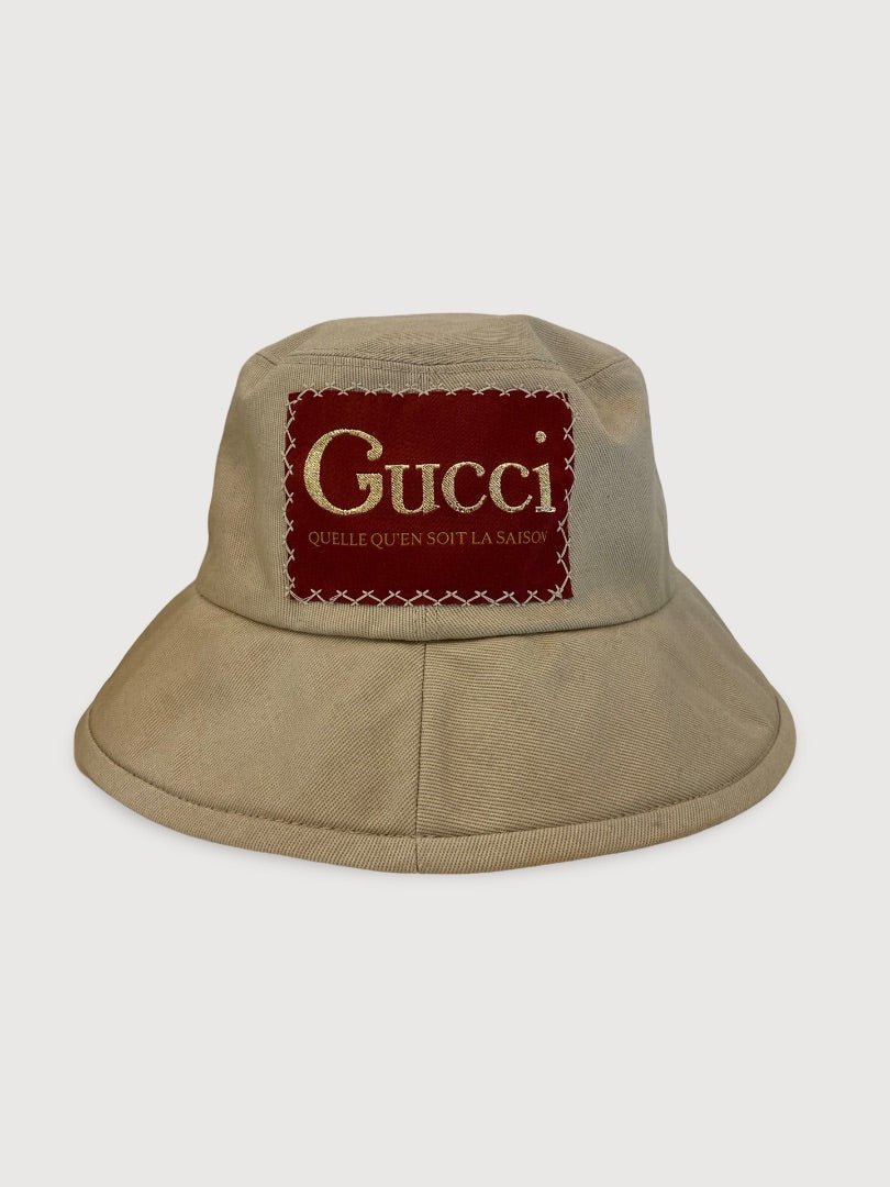 Tan Gucci Bucket Hat, O/S