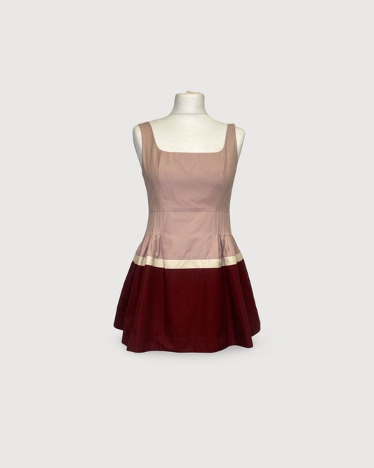 MinJukim S/S Peplum Top Pink/ Red 10