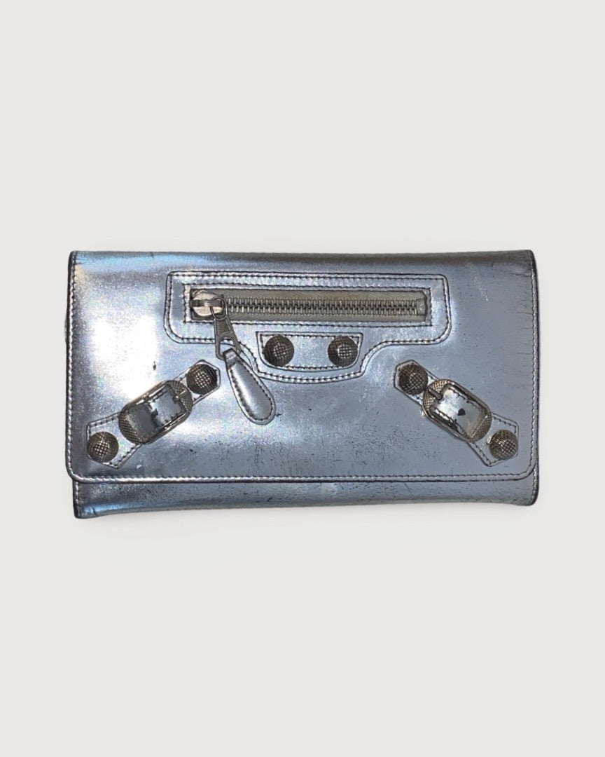 Silver Balenciaga Purse