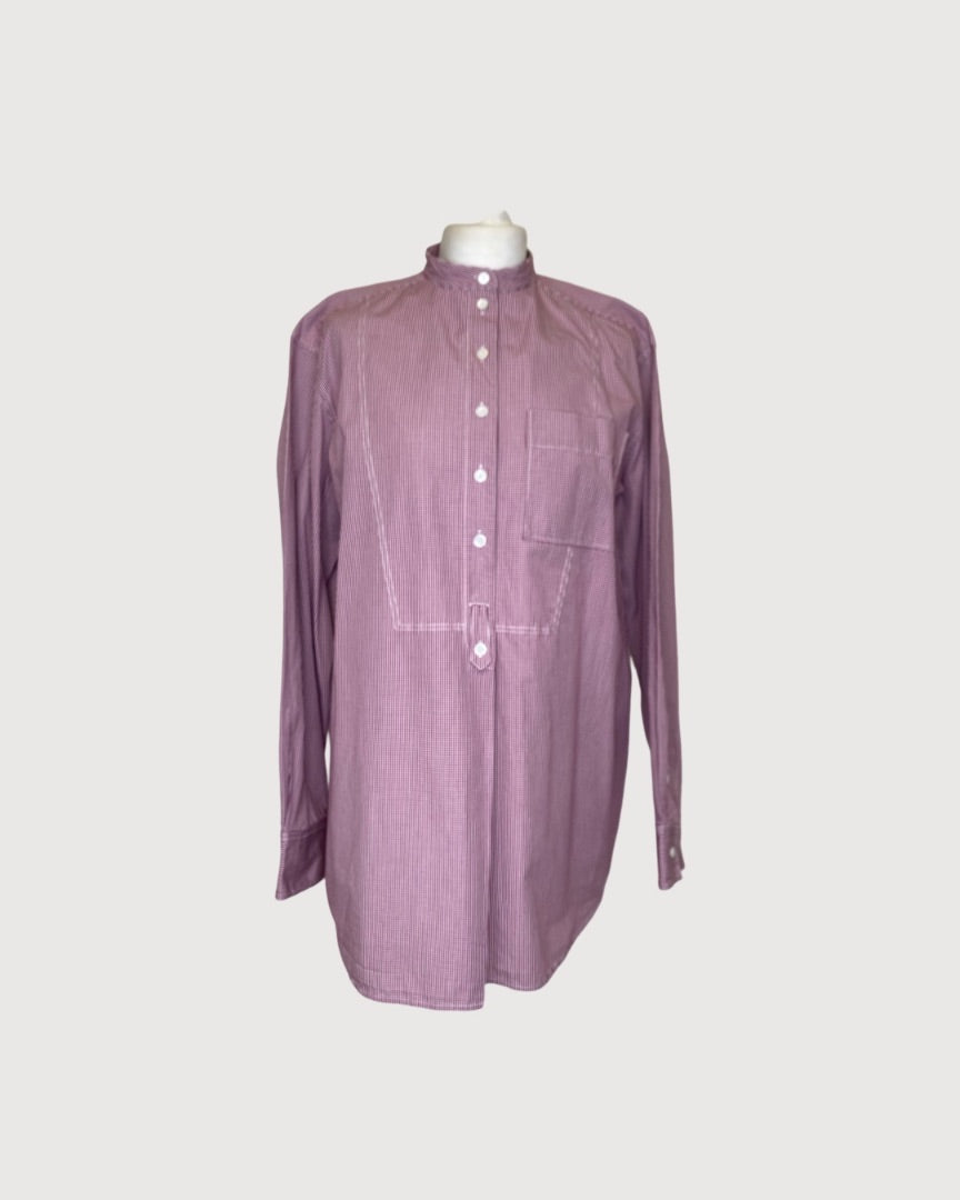 Red / White Celine L/S Check Shirt, 12