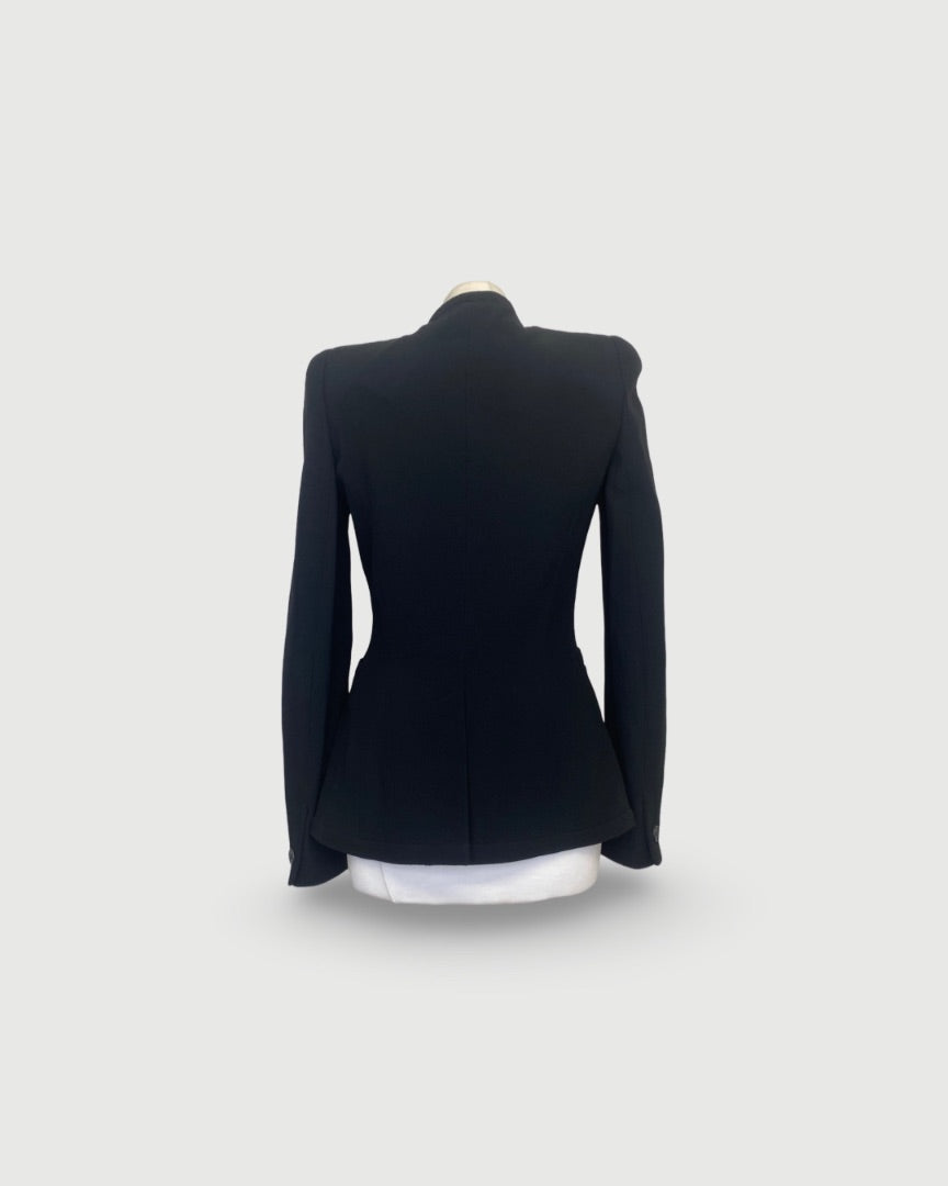 Alexander McQueen Padded Shoulder Blazer Black 10