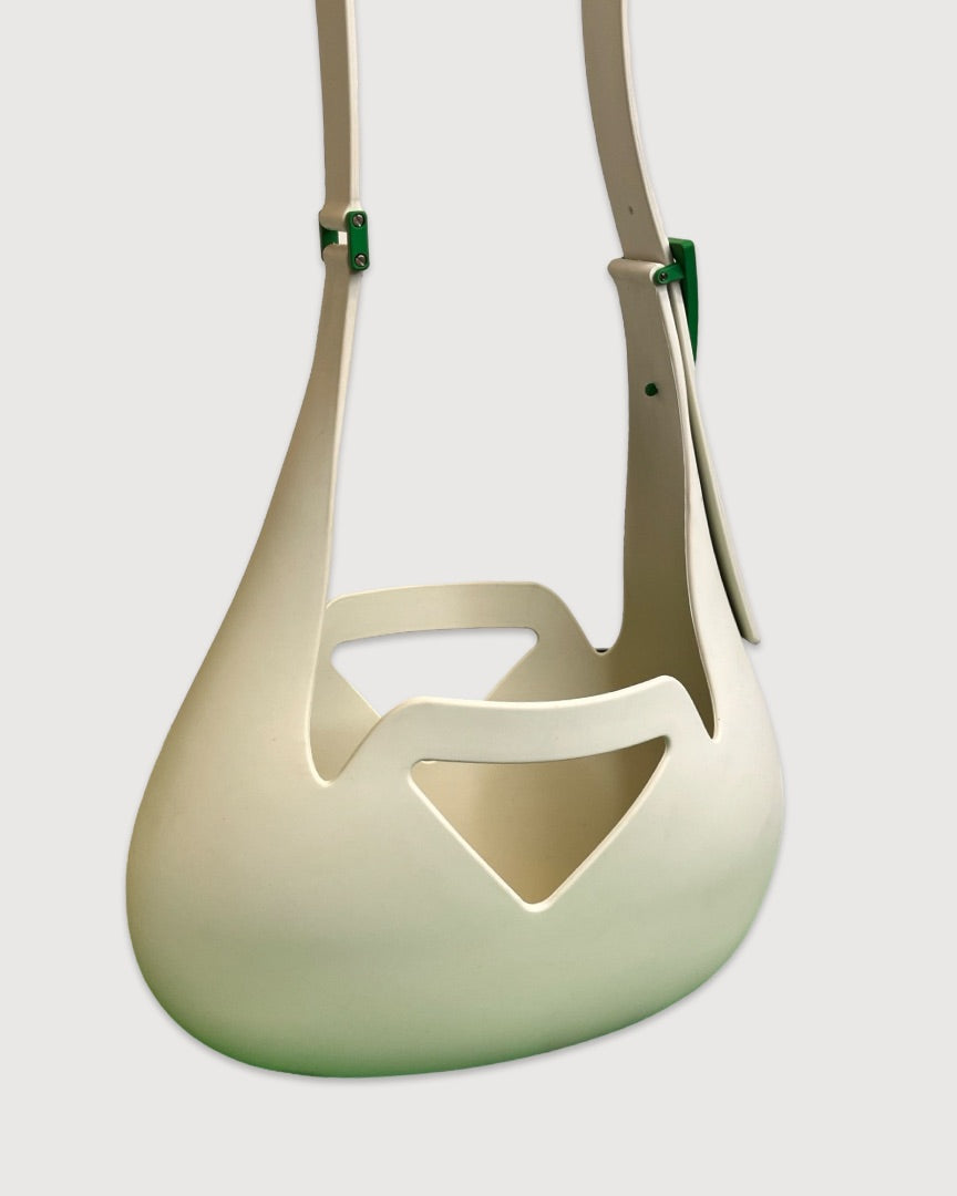 White Bottega Veneta Small Punch Rubber Shoulder Bag, 8