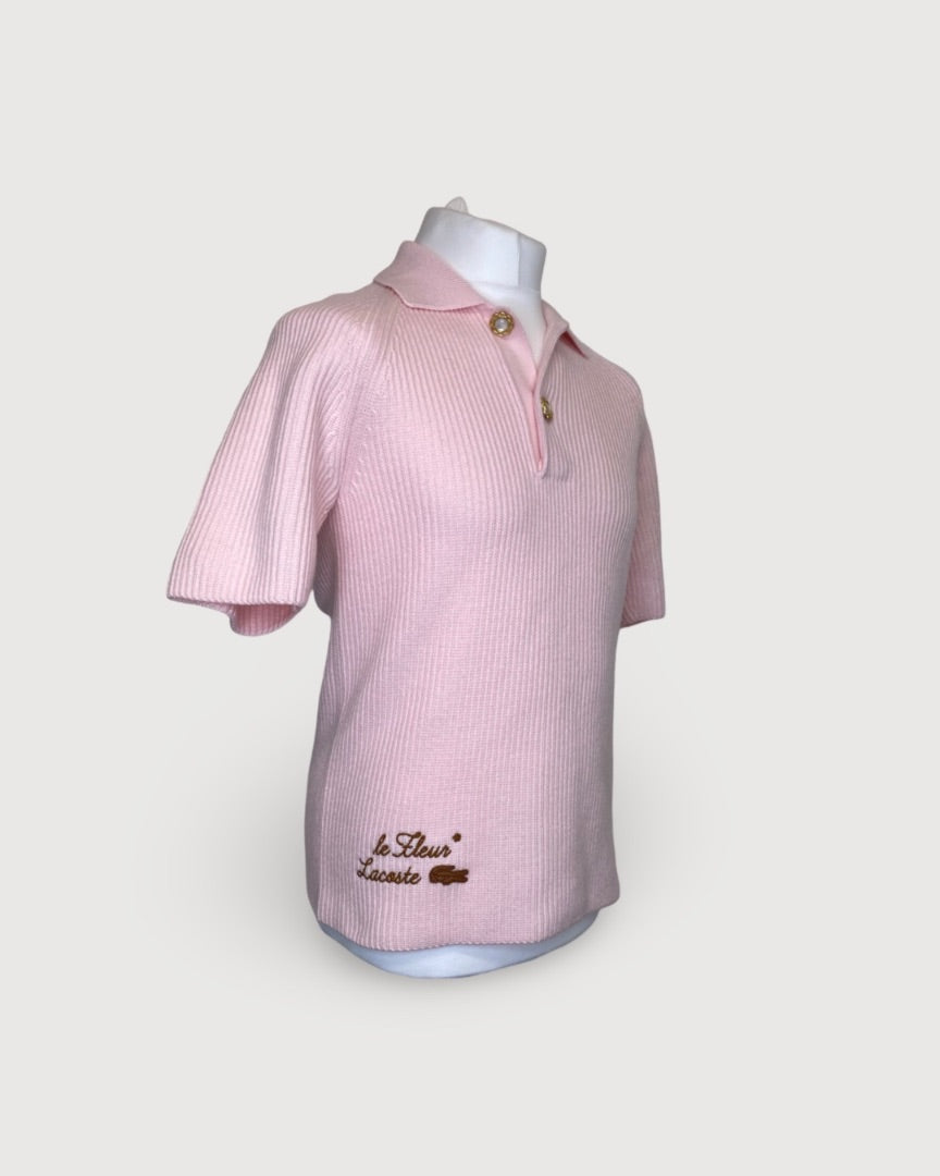 Pink Lacoste X Golf Le Fleur Knit Polo, M