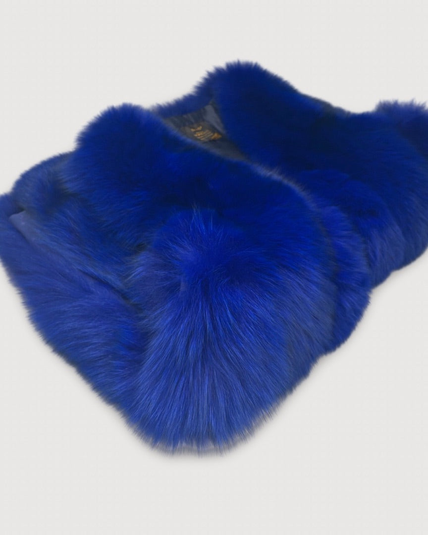 Blue Doud Fur Gilet