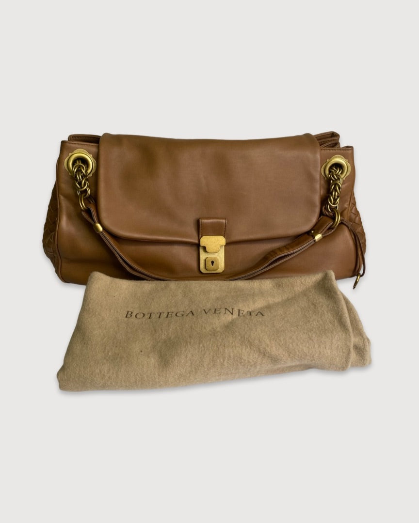 Brown Bottega Veneta Woven Sides Bag