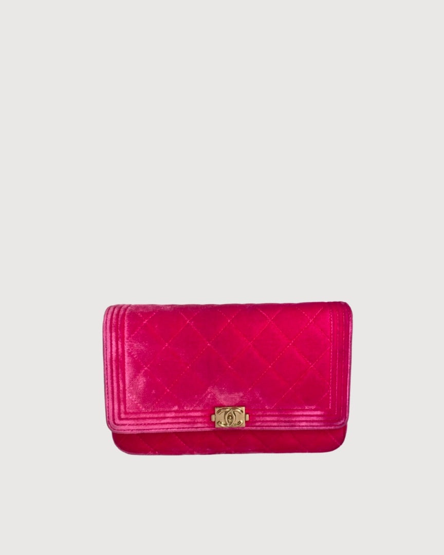 Pink Chanel Wallet on Chain