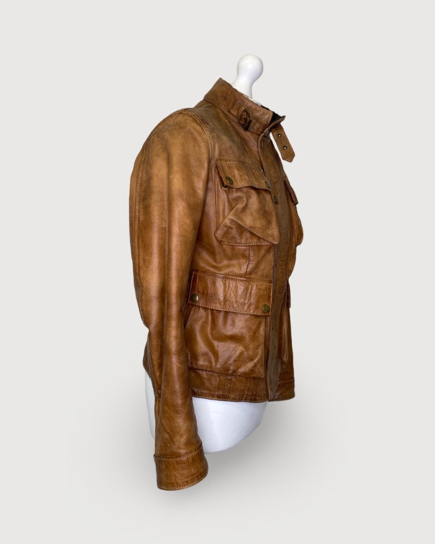 tan Belstaff Leather Jacket, 10