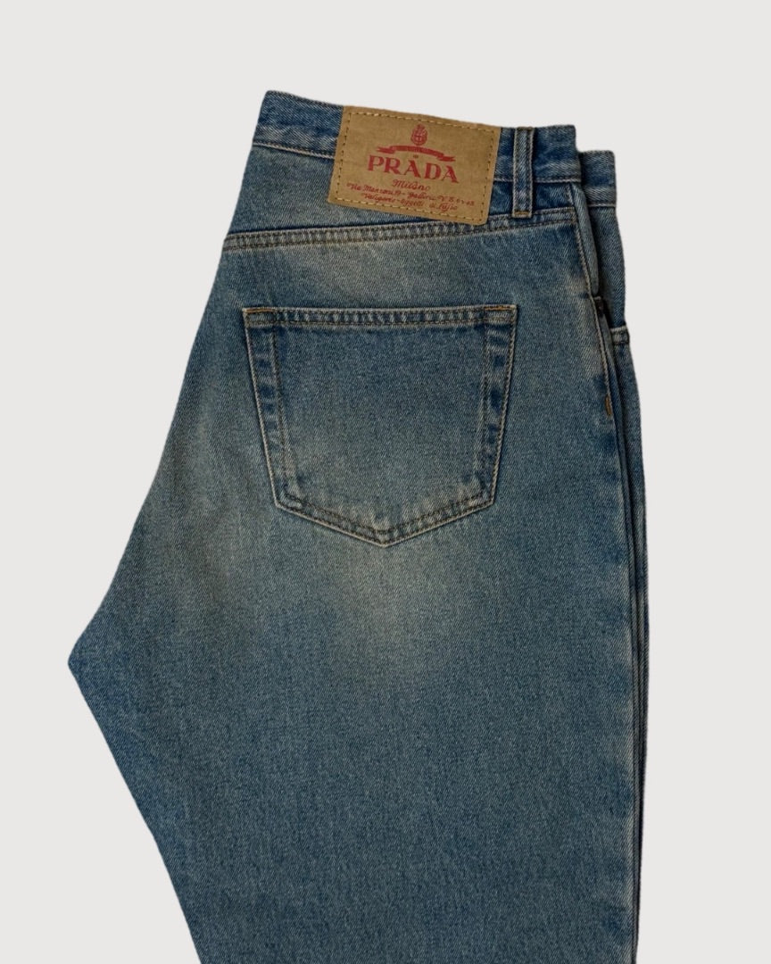 Blue Prada Straight Leg Jeans, 34