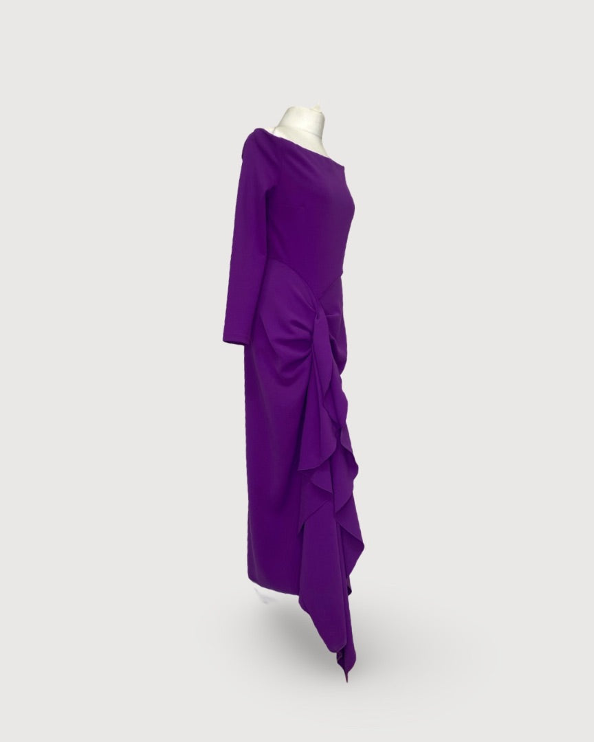 Solace London One Shoulder Dress Purple 12