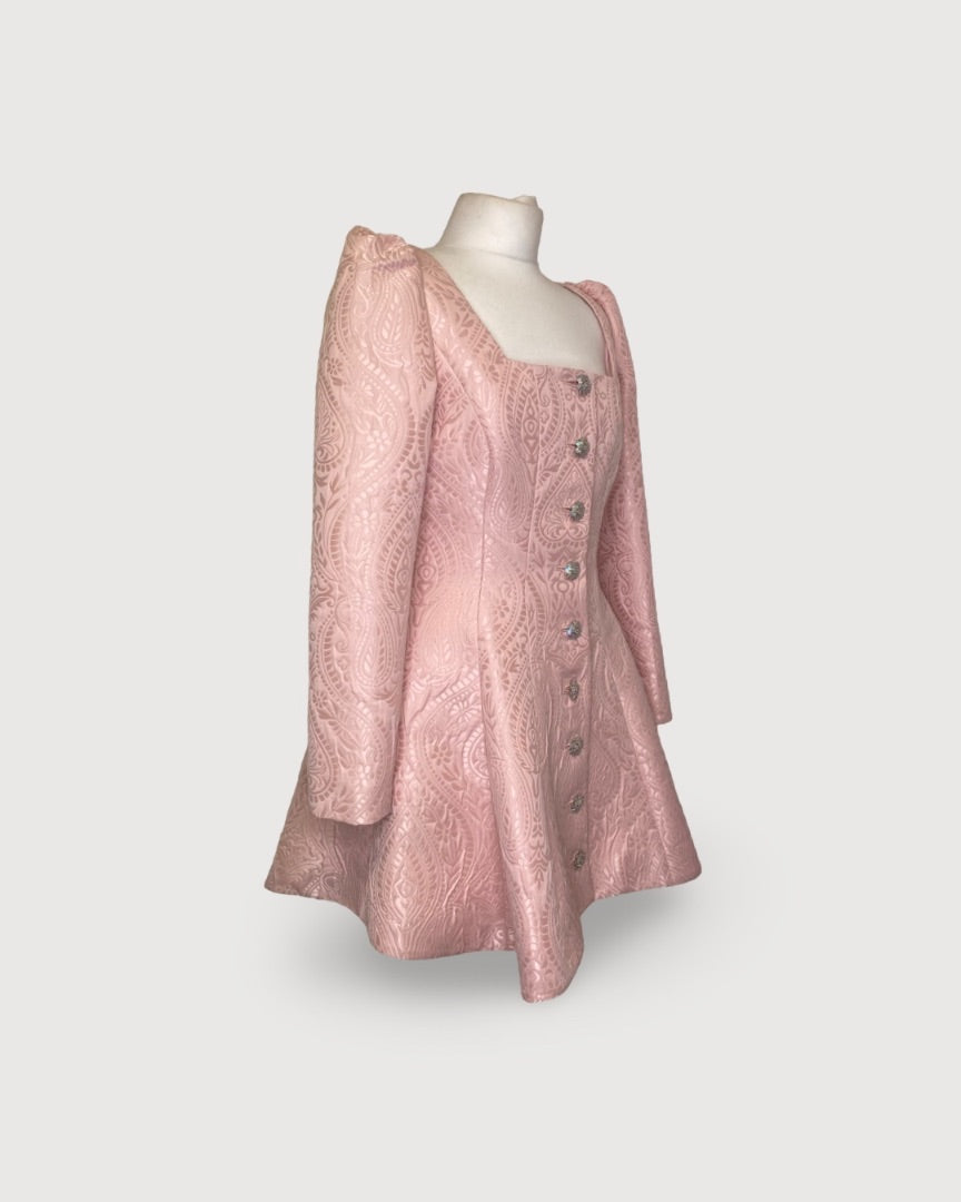 Love Shack Fancy L/S Dress Pink 10