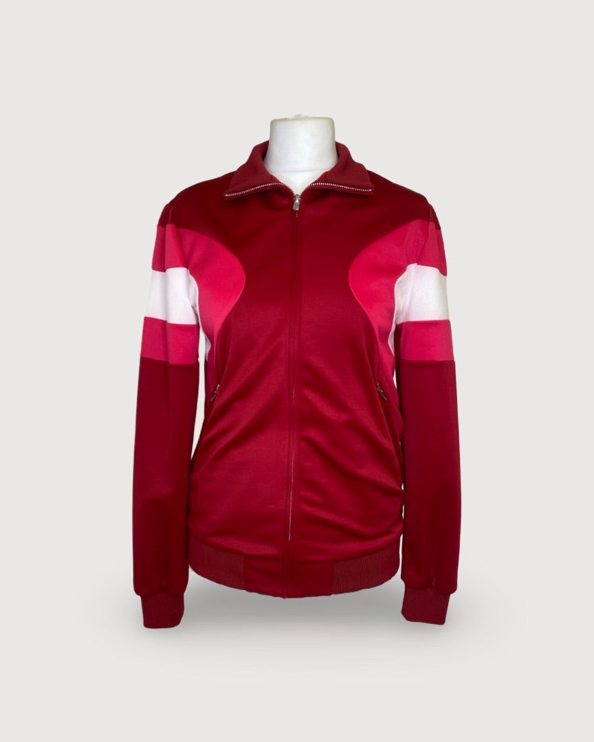 Red/ Pink/ White Maje Varsity Jacket, S