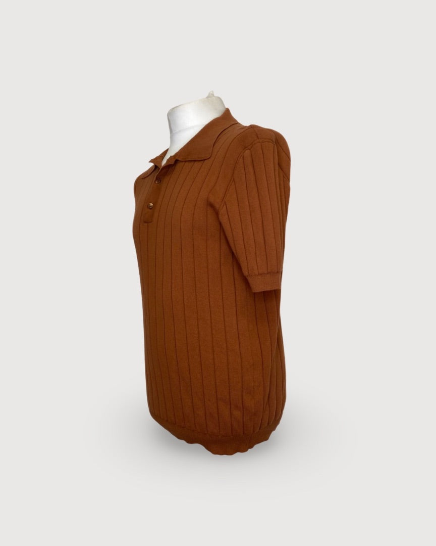 Giuliva Heritage Knit Polo Brown XL