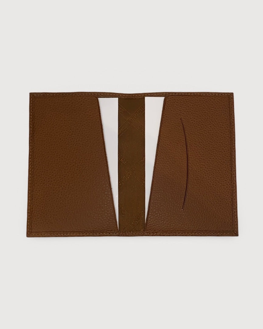 Tan Longchamp Passport Holder