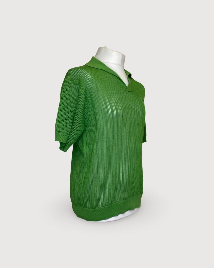 Prada Knit Polo Green M