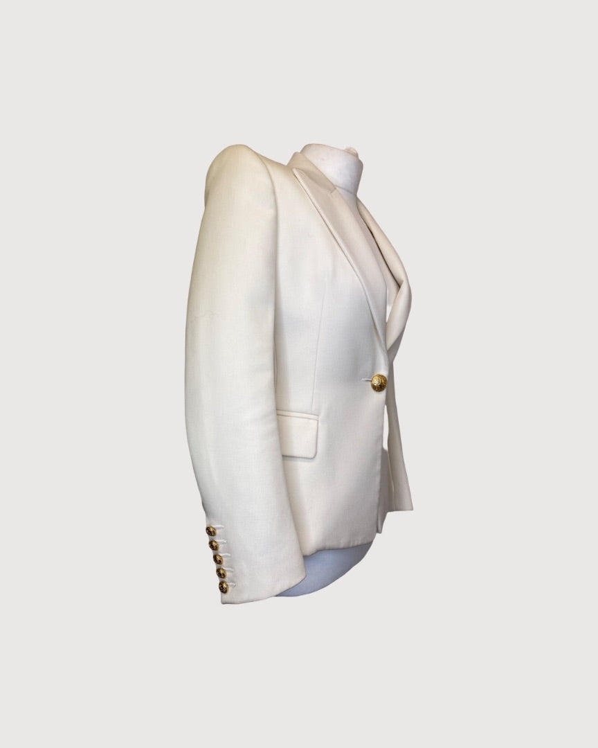 Cream Balmain Blazer, UK 10