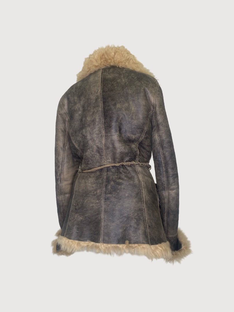 Brown Shearling Originale Coat, S