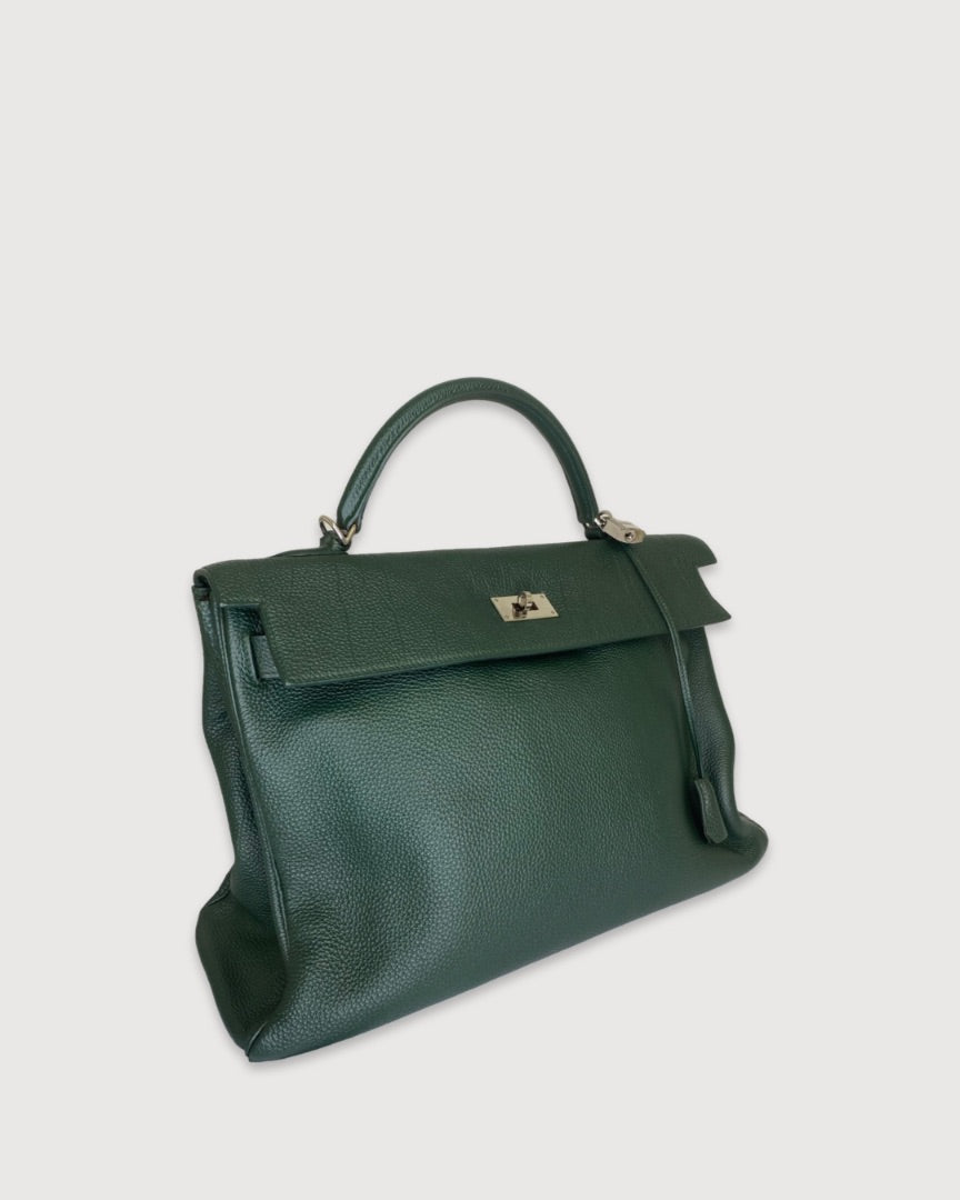 Hermes Kelly 35 Togo Leather with Palladium Hardware Green