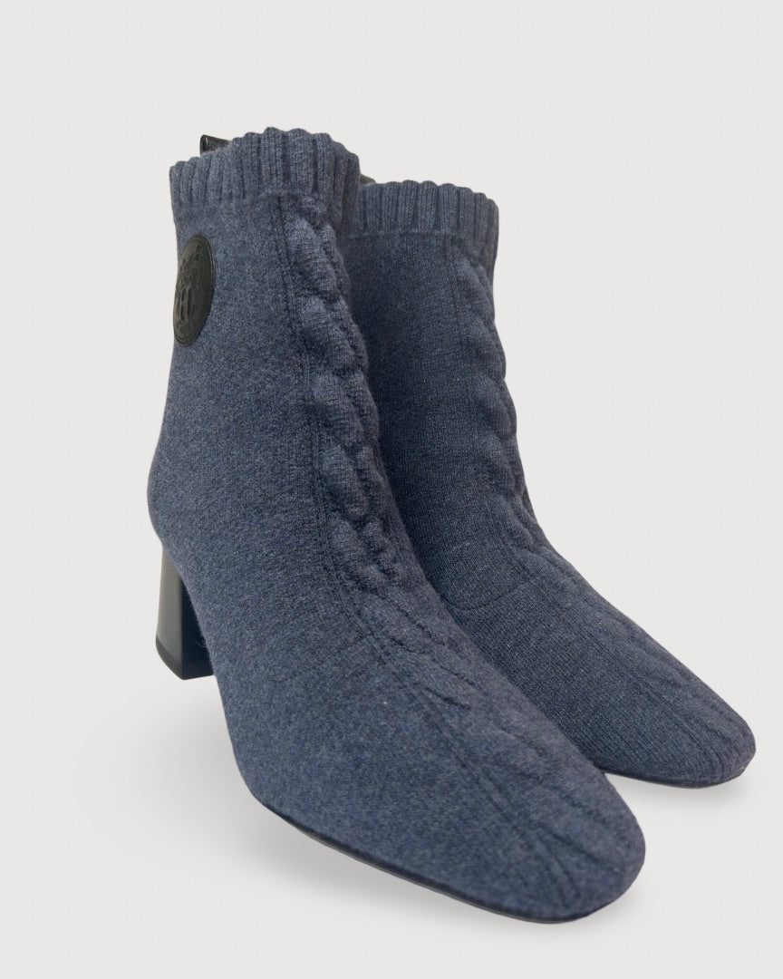 Blue Hermes Boots, 4.5