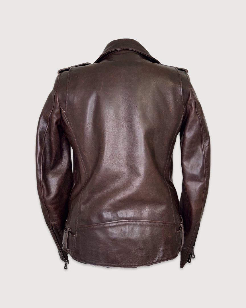 Brown Balmain Jacket leather, 38