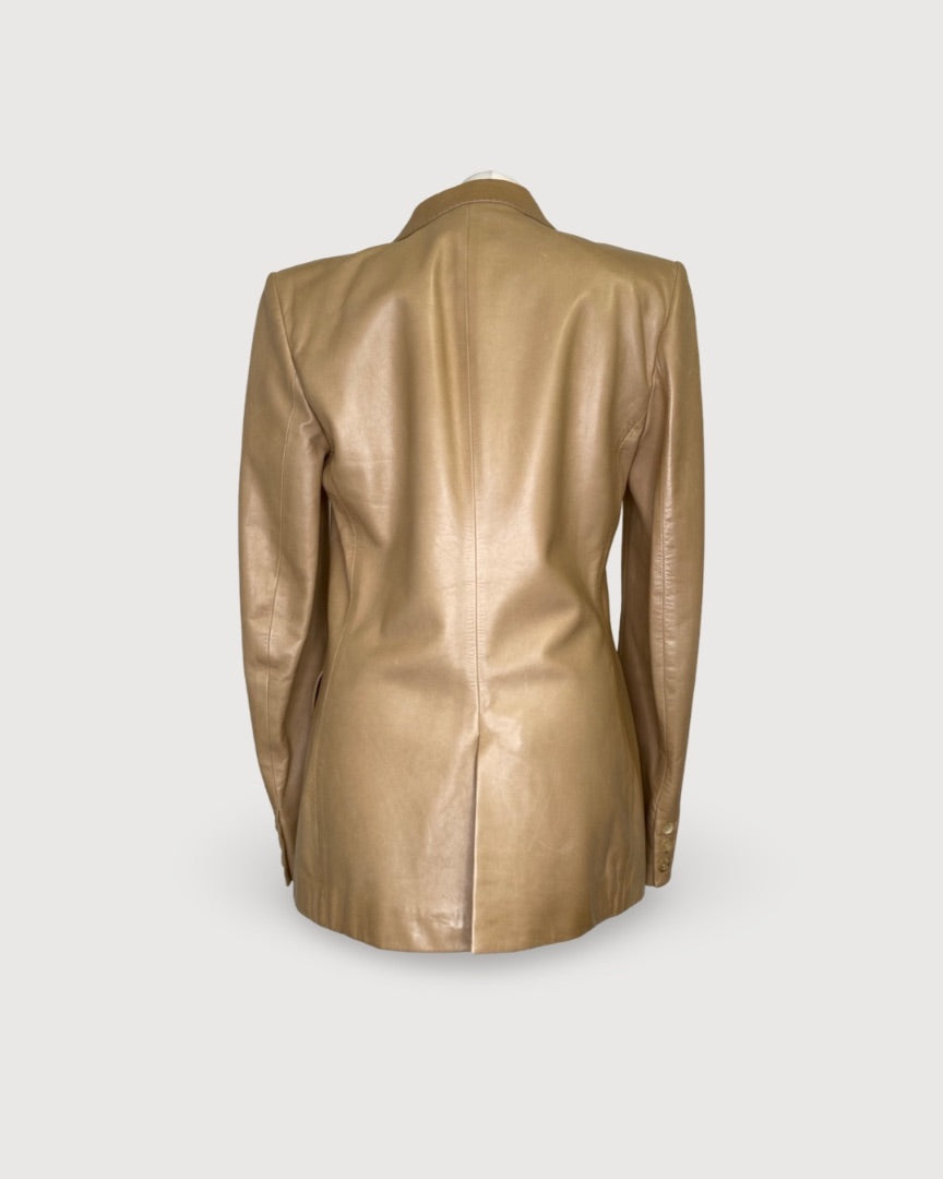 Beige Gucci Leather Jacket, 12