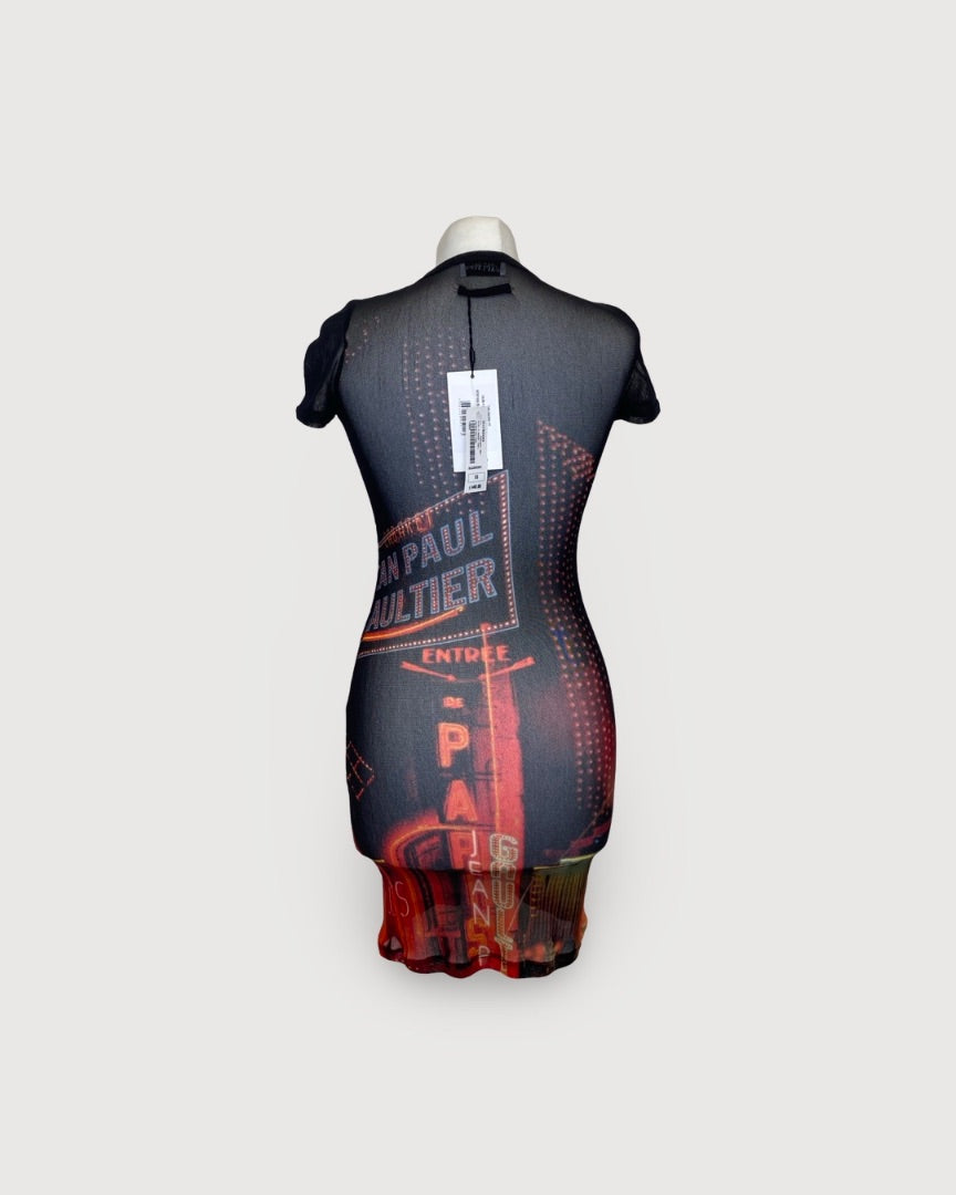 Black / Orange Jean Paul Gaultier Dress, XS