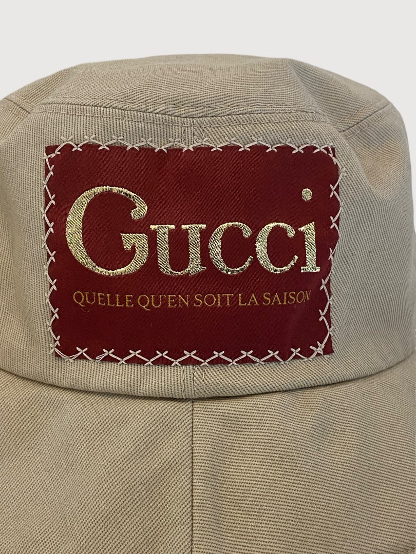 Tan Gucci Bucket Hat, O/S