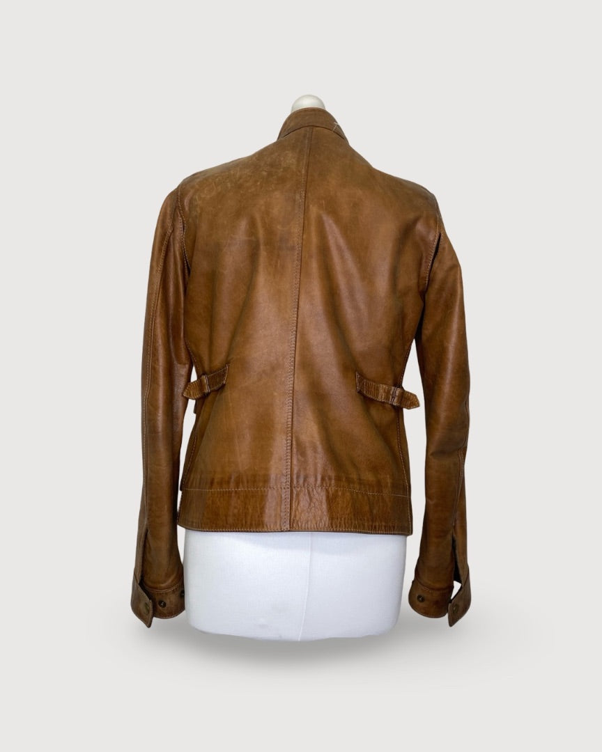 tan Belstaff Leather Jacket, 10