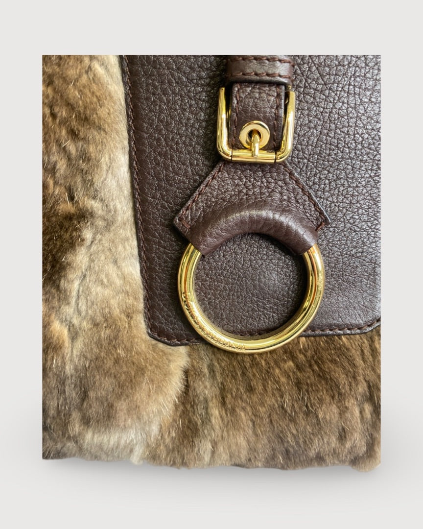 brown fur Dolce & Gabbana Bag