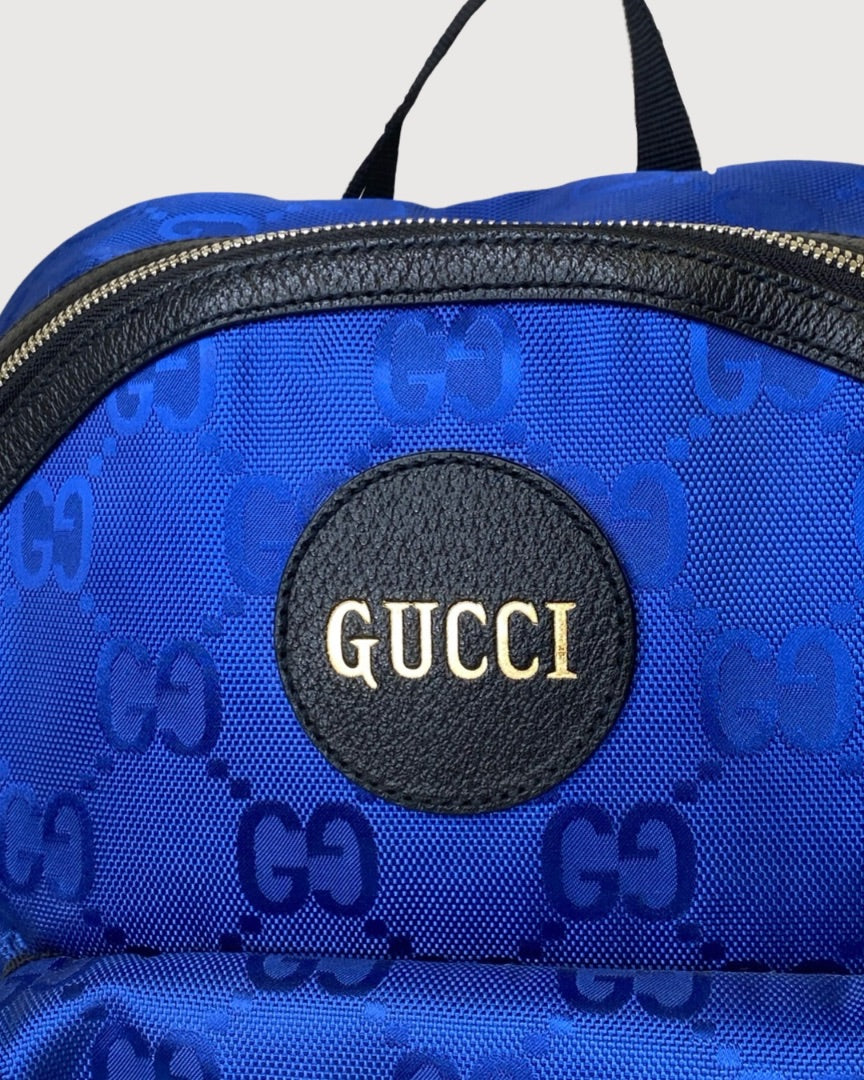 Blue Gucci Nylon Backpack