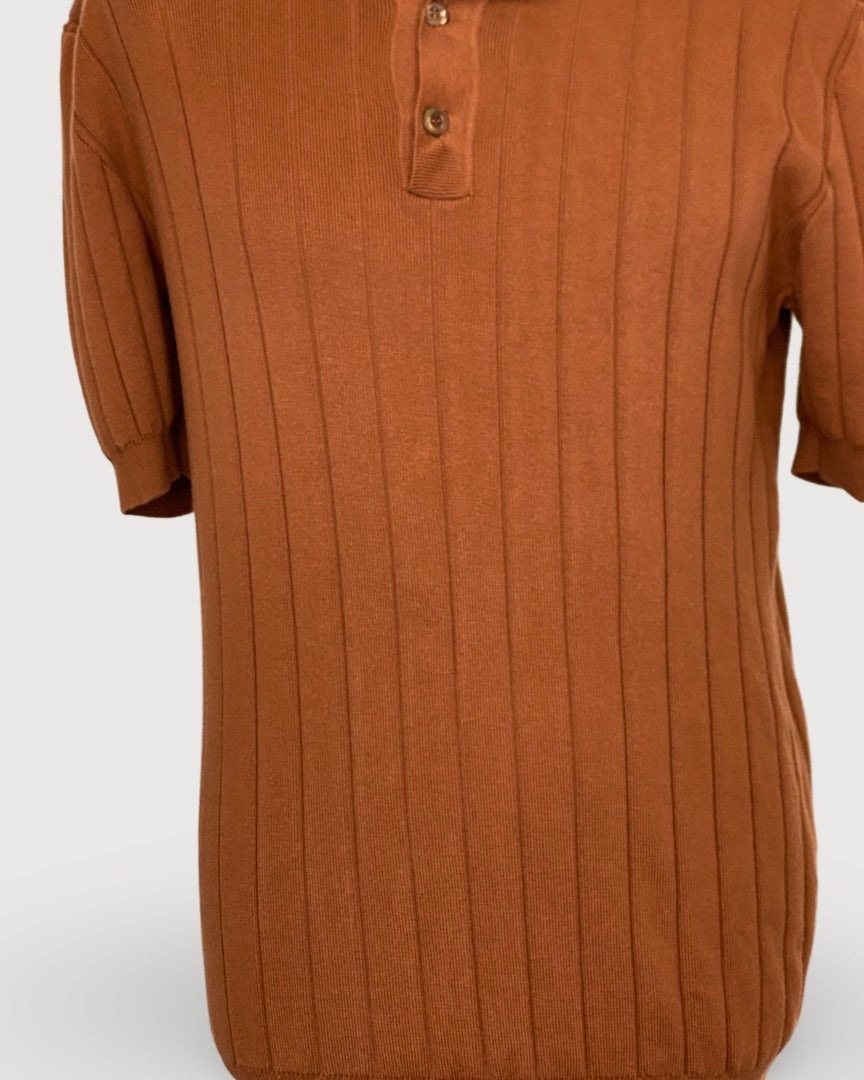 Giuliva Heritage Knit Polo Brown XL
