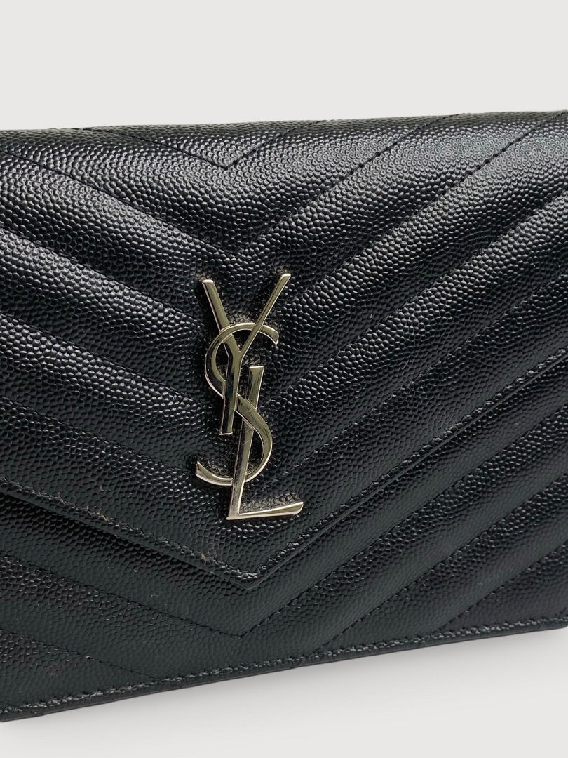 Black Saint Laurent Wallet on Chain Bag