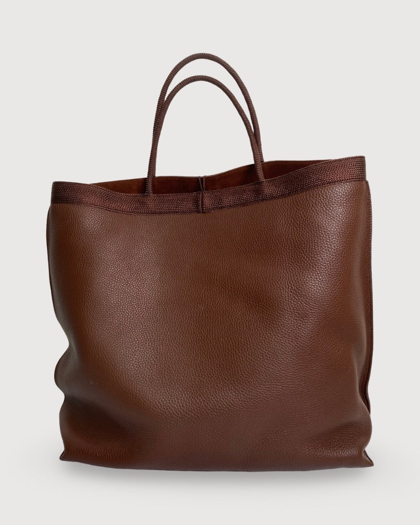 Brown Saint Laurent Patti Tote Bag