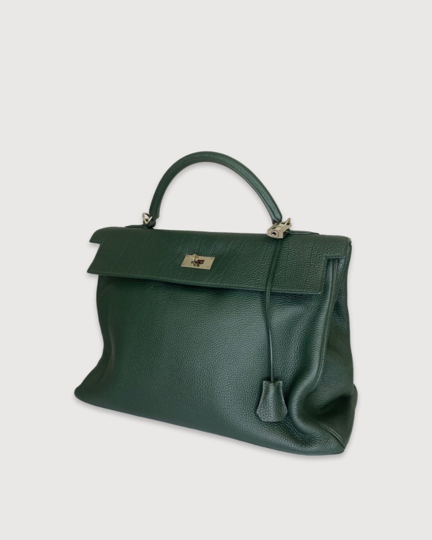 Hermes Kelly 35 Togo Leather with Palladium Hardware Green