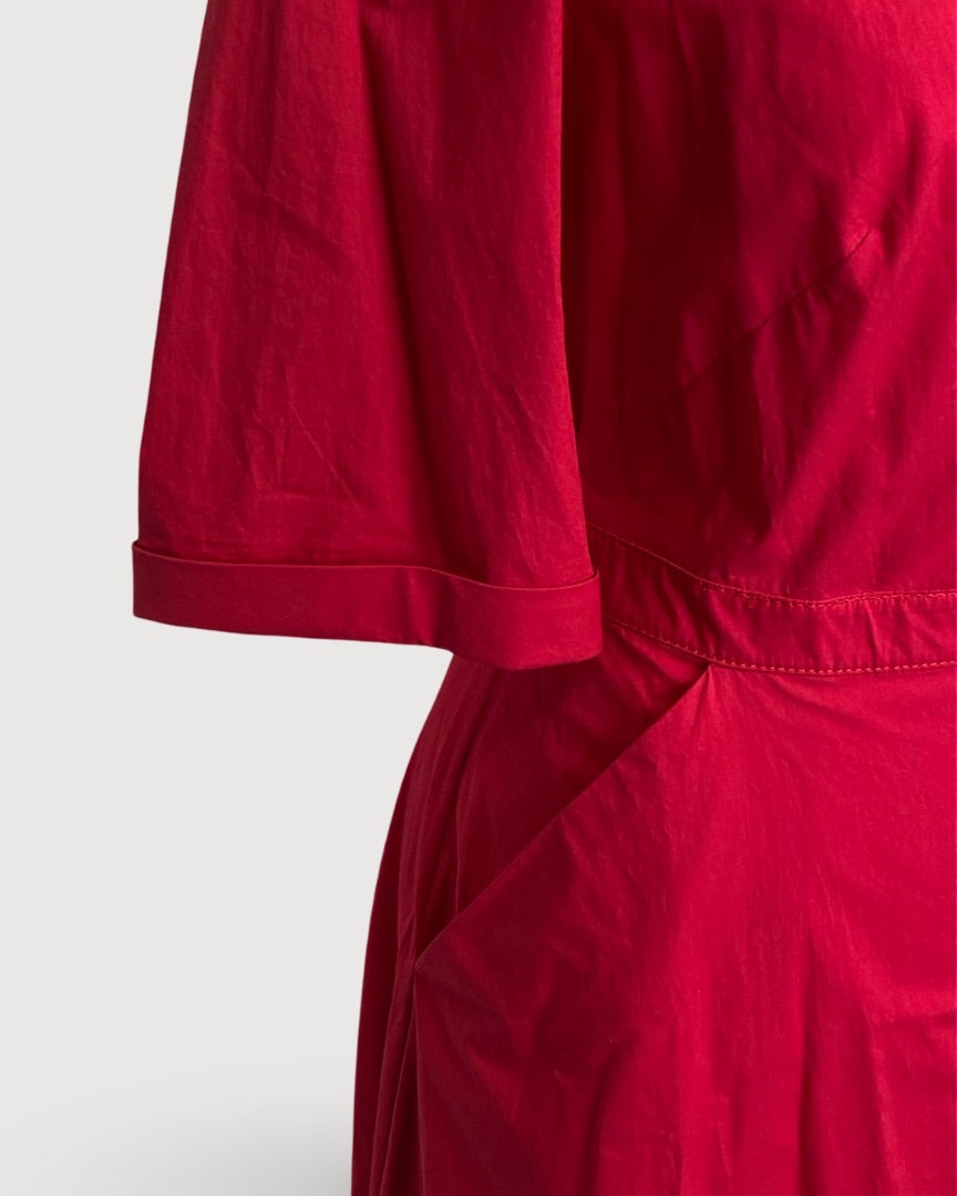 Saloni Midi Dress Pink 12