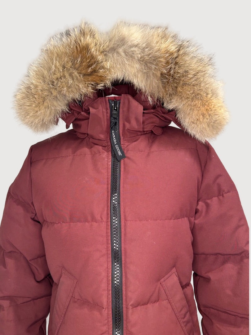 Burgundy Canada Goose Puffer Coat, S