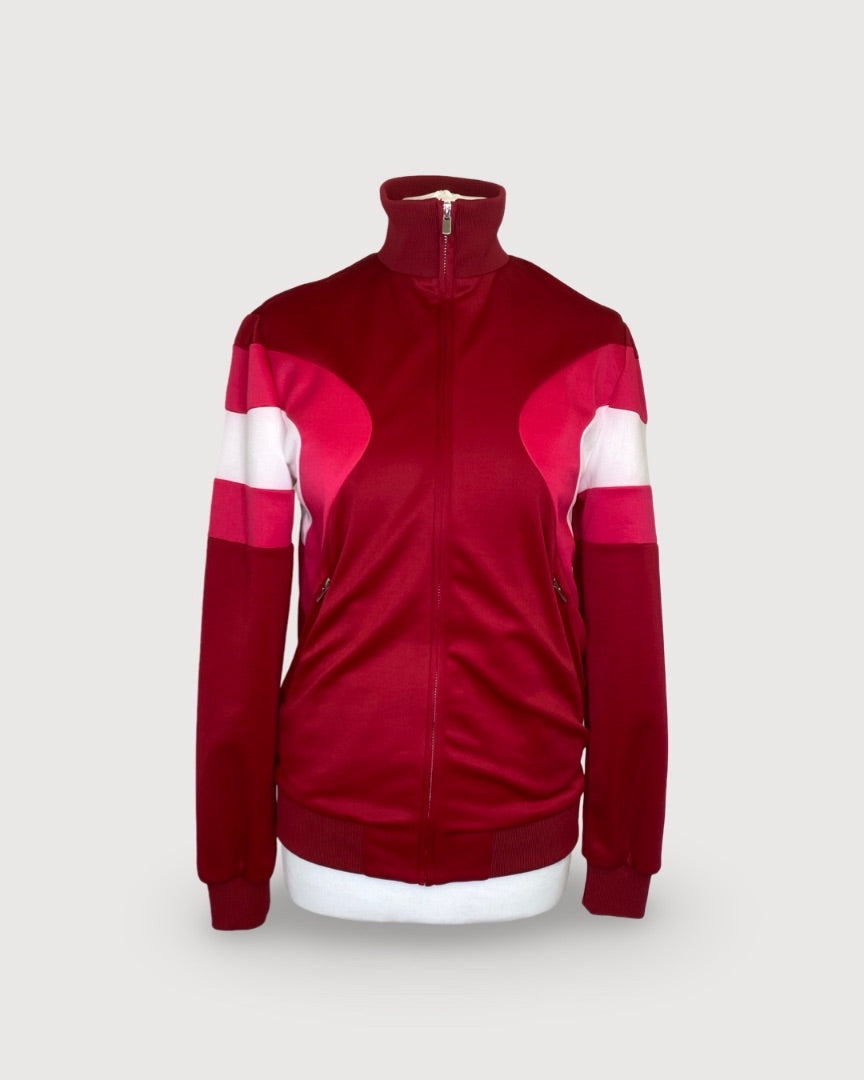 Red/ Pink/ White Maje Varsity Jacket, S