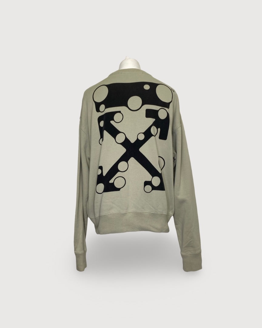Off White Bubble Arrow Sweatshirt Green L