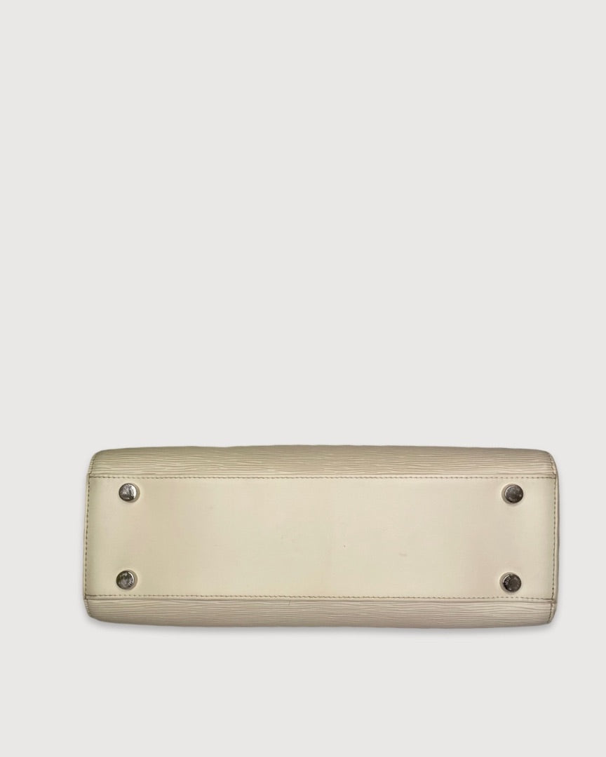 Cream Louis Vuitton Brea MM Tote