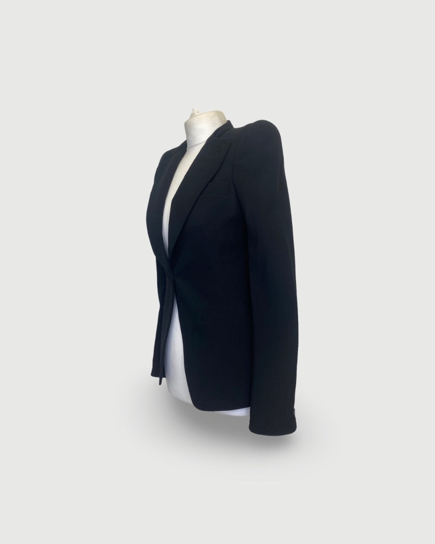 Alexander McQueen Padded Shoulder Blazer Black 10