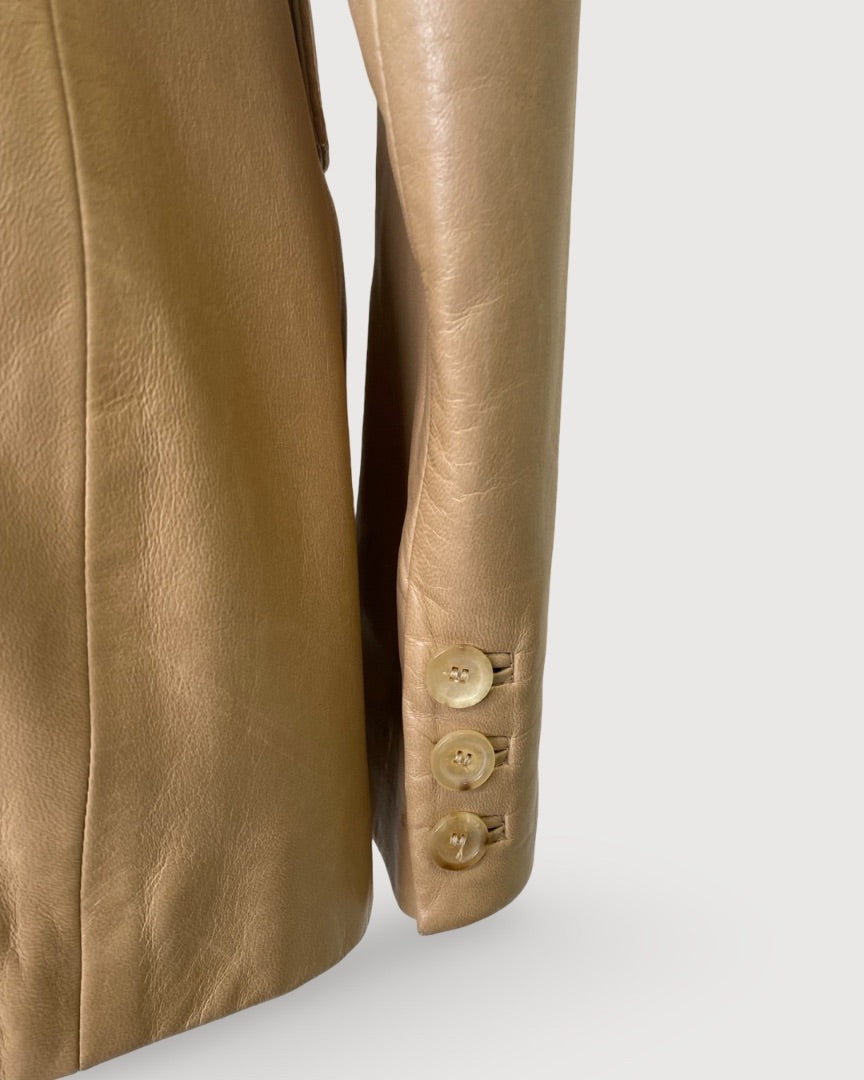 Beige Gucci Leather Jacket, 12