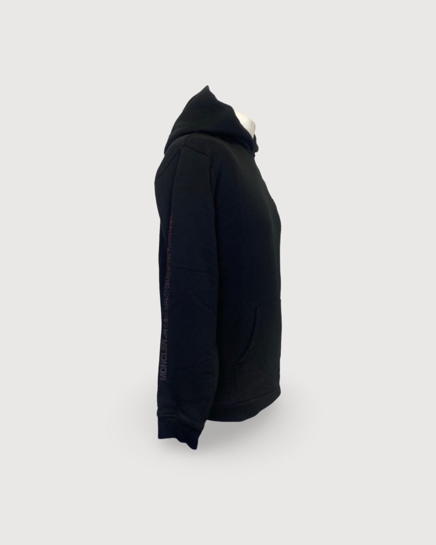 Moncler Logo Sleeve Hoodie Black/ Red S