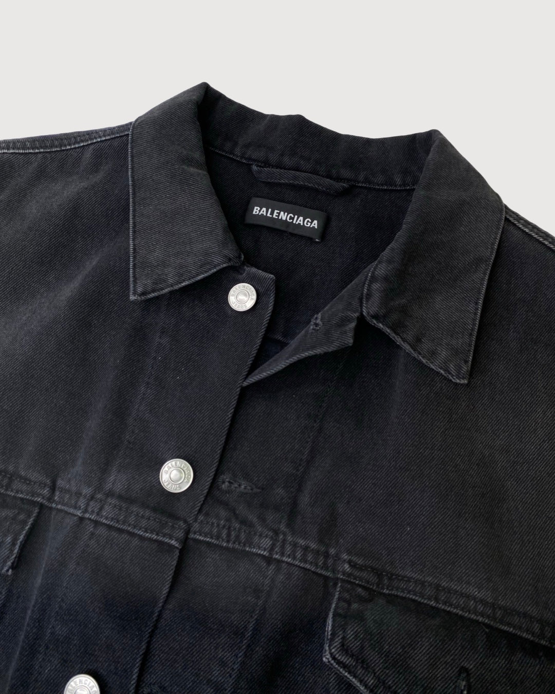 Balenciaga Denim Jacket Black L