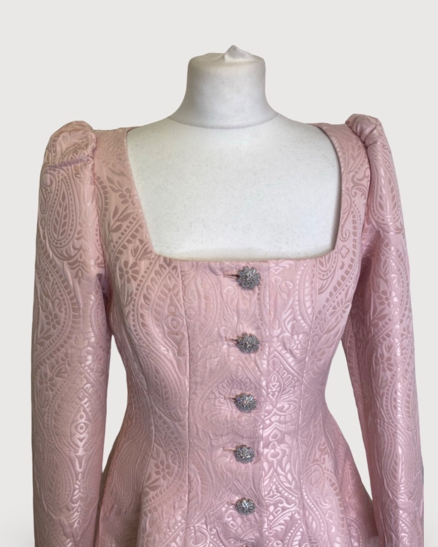 Love Shack Fancy L/S Dress Pink 10