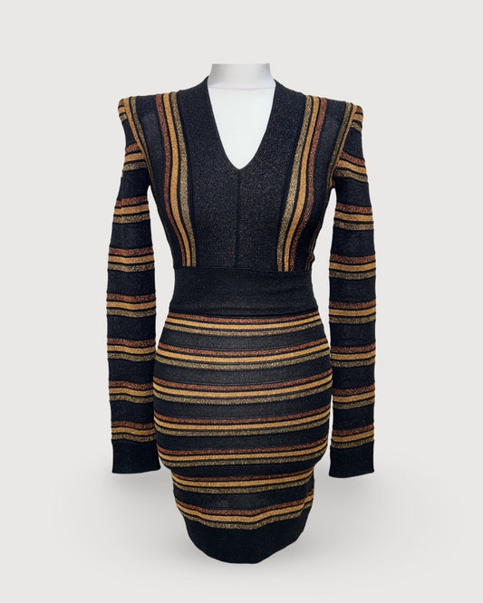 Black/gold Balmain Dress, 8