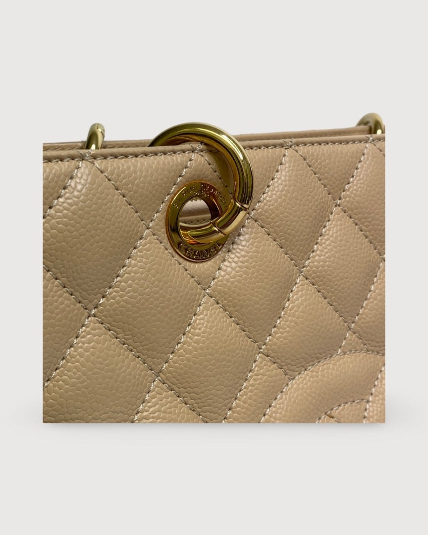 Beige Chanel Handbag, Grand Shopper Tote