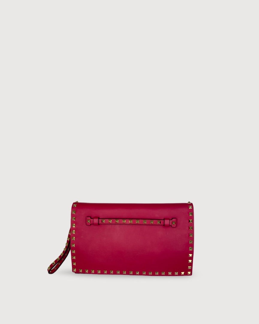 Valentino Rockstud Clutch Pink