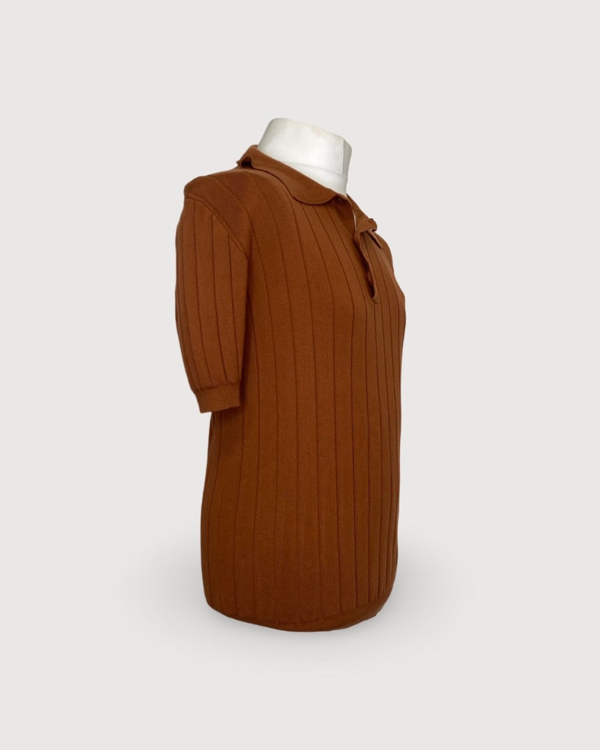 Giuliva Heritage Knit Polo Brown XL